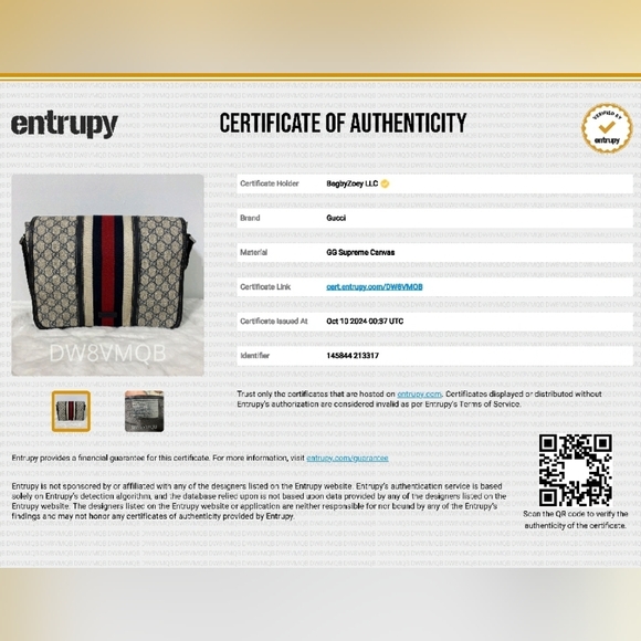 AS66❤️ GUCCI GG Plus Monogram Vintage Web Flap Messenger Bag - Picture 15 of 15